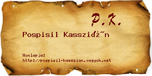 Pospisil Kasszián névjegykártya